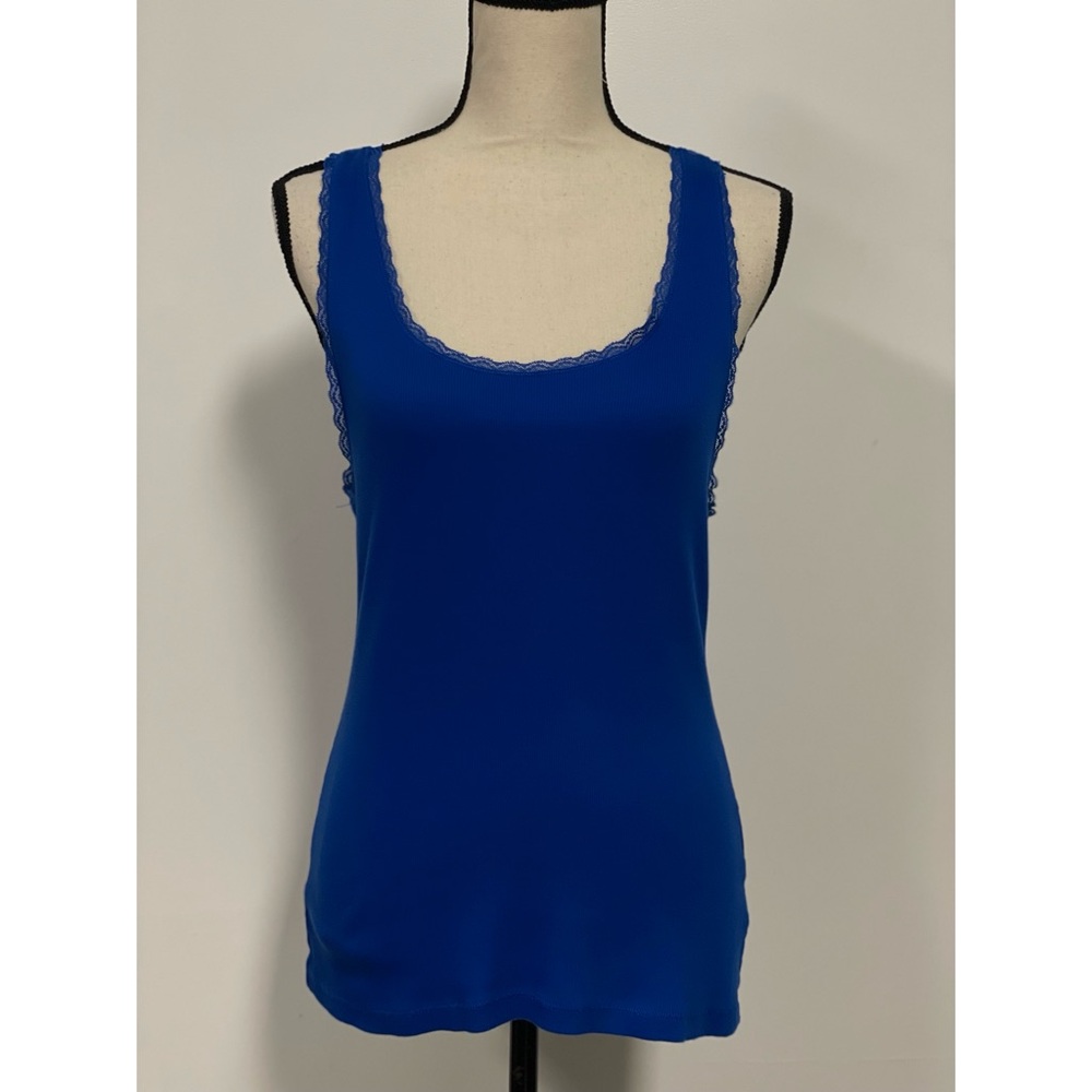 Jenni by Jennifer Moore Intimates Sleep Racerback Tank Top Blue Size L